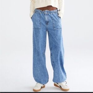 Aeropostale Light Blue Wide-Leg Jeans